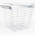 Closet Pullout Basket 16''D x 17''W x 17''H POB1-161717 in Polished Chrome
