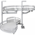 15" Blind Corner Swing Out, Left Handed Unit BCSO215PCWH-LH in Polished Chrome