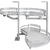 18" Blind Corner Swing Out, Right Handed Unit BCSO218PCWH-RH in Polished Chrome