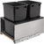 Rev-A-Shelf Double 35 Qrt LEGRABOX Pull-Out Waste Container w/Soft-Close 5LB-1835SSBL-218