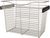 Rev-A-Shelf 24 in Satin Nickel Closet Pullout Basket CB-241418SN-1