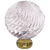 Swirled Round 1-3/16'' Crystal Knob with Polished Brass Base