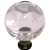 Round 1-3/8'' Crystal Knob with Antique Brass Base