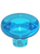 Caribbean Blue Clear Mushroom Knob