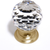 Swarovski Crystal 1 1/4'' Crystal Knob C210-CLR/SB