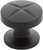 Northport, Round Knob with star pattern, Matte Black, 1-3/8'' dia 210-MB