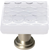 Texture Honeycomb White Knob with Satin Nickel Base K-900-SN