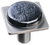 Geometric Geomtric Round Irid Black on Square Satin Nickel Knob M-1302-SN