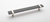 Adjustable 9'' Slate Gray Pull with Polished Nickel Base P-1902-9-PN