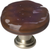 Glacier Woodland Brown Round Knob with Satin Nickel Base R-209-SN