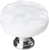 Glacier White Round Knob with Polished Chrome Base R-212-PC