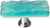 Skinny Glacier Aqua Long Knob with Polished Chrome Base SLK-207-PC