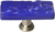 Skinny Glacier Deep Cobalt Blue Long Knob with Satin Nickel Base SLK-221-SN
