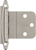 Functional Hardware 3/8'' Inset Non Self-Closing, Face Mount Satin Nickel Hinge - 10 Pack 10PK3417G10