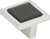 Spa Black Square Knob 1 3/8'' Polished Chrome 230-BLK-CH