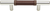 Zanzibar Brown Leather Pull 3'' cc Polished Chrome 280-OW-CH