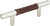 Zanzibar Brown Leather Pull 3'' cc Polished Chrome 280-OW-CH