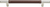 Zanzibar Brown Leather Pull 6 5/16'' cc Polished Chrome 281-OW-CH