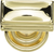 Campaign Rectangle Knob 1 1/2'' Polished Brass 377-PB