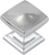 Dover Collection Knob 1-1/4'' Square Chrome Finish H078769CH