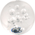 Crystal Palace Collection Knob 1-1/4'' Diameter Glass with Chrome Finish HH075809-GLCH