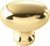 Williamsburg Collection Knob 1-1/4'' X 13/16'' Polished Brass Finish P3054-PB