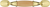 Woodgrain Collection Pull 3'' cc Polished Brass & Natural Maple Finish P794-NM