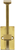 Skylight Collection Coat & Hat Hook 4-7/8'' Long Brushed Golden Brass Finish S077192-BGB