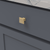 Studio II Collection Knob 1-1/4'' Square Brushed Golden Brass Finish B055555-BGB