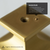 Brownstone Collection Knob 1-3/8'' Square Brushed Golden Brass Finish B077460-BGB