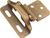 Hinge Semi-Concealed 3/8'' Inset 1/4'' Overlay Face Frame Part Wrap Self-Close Antique Brass Finish P61030F-AB