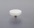 Fused Glass, Large Round Knob 2-1/2'' Dia, Translucent White, Conical Stem, Gold 211065-TW-GLD