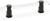 Lumiere Pull, Adjustable Clear Acrylic, Oil Rubbed Bronze, 4'' cc 404-10B