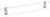 Lumiere Pull, Adjustable Clear Acrylic, Polished Nickel, 8'' cc 408-PN