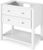 Adler 36'' White Vanity, Boulder Cultured Marble Vanity Top, undermount rectangle bowl VKITADL36WHBOR