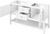 Adler 60'' White Vanity, double bowl, Boulder Cultured Marble Vanity Top, two undermount rectangle bowls VKITADL60WHBOR