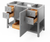 Astoria 48'' Espresso Vanity, White Carrara Marble Vanity Top, undermount rectangle bowl VKITAST48ESWCR