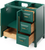 Cade 36'' Forest Green Vanity, left offset, Black Granite Vanity Top, undermount rectangle bowl VKITCAD36GNBGR
