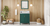 Theodora 30'' Forest Green Vanity, White Carrara Marble Vanity Top, undermount rectangle bowl VKITTHE30GNWCR Theodora 30'' Forest Green Vanity, White Carrara Marble Vanity Top, undermount rectangle bowl VKITTHE30GNWCR