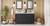Theodora 60'' Black Vanity, double bowl, White Carrara Marble Vanity Top, two undermount rectangle bowls VKITTHE60BKWCR
