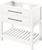 Wavecrest 36'' White Vanity, Steel Grey Cultured Marble Vanity Top, undermount rectangle bowl VKITWAV36WHSGR