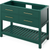 Wavecrest 48'' Forest Green Vanity, Steel Grey Cultured Marble Vanity Top, undermount rectangle bowl VKITWAV48GNSGR