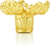 Floral Knob, Clear Crystal Satin Gold Finish 8188SG