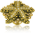 Seaside Knob, Lt. Peach & Silk Crystal Museum Gold Finish 8191/1