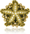 Seaside Knob, Lt. Peach & Silk Crystal Museum Gold Finish 8191/1