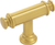 Berkshire T-Knob 2-1/8'' x 11/16'' Brushed Golden Brass Finish B079928-BGB