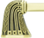 Urban Metro Saville 8'' cc Pull, Burnish Brass Plate 101838/BB