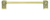 Urban Metro Via Veneto 12'' cc Appliance Pull, Burnish Brass Plate 101872/BB