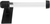 Wilton Tissue Bar Right, Acrylic Handle, Matte Black Finish 2116MB