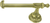 Hampton Tissue Bar Left, Burnished Brass Finish 2505BB